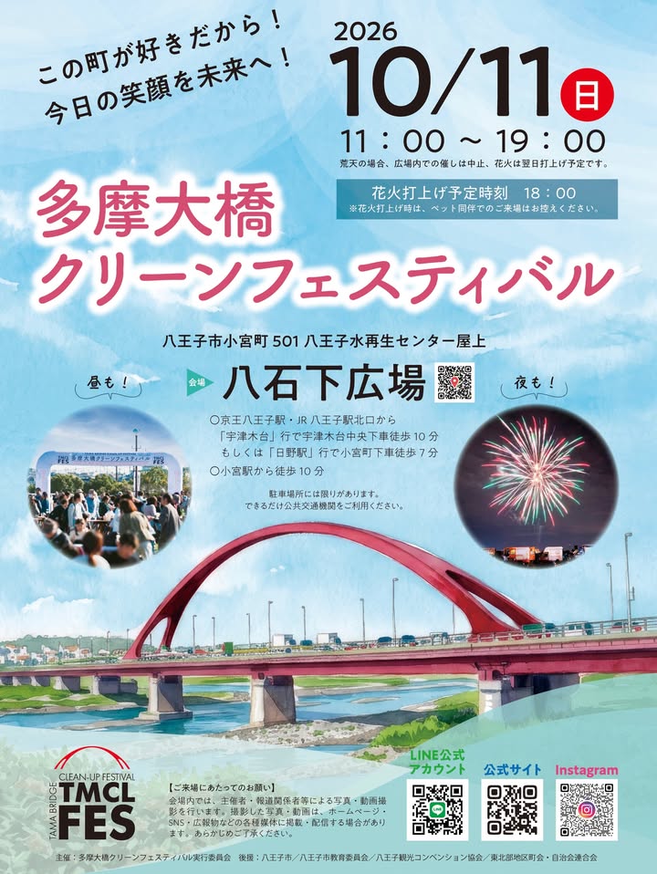 多摩大橋クリーンフェスティバルのイベント画像。